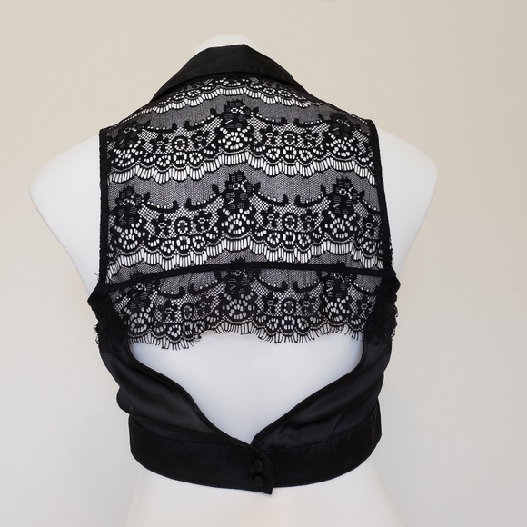 TCEC Black Lace Top, Size S - Picture 5 of 8
